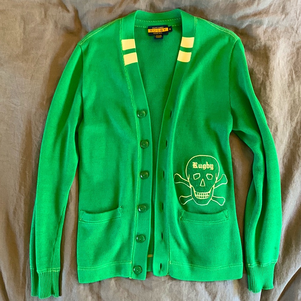 Rugby Ralph Lauren Skull Cardigan (RARE!)